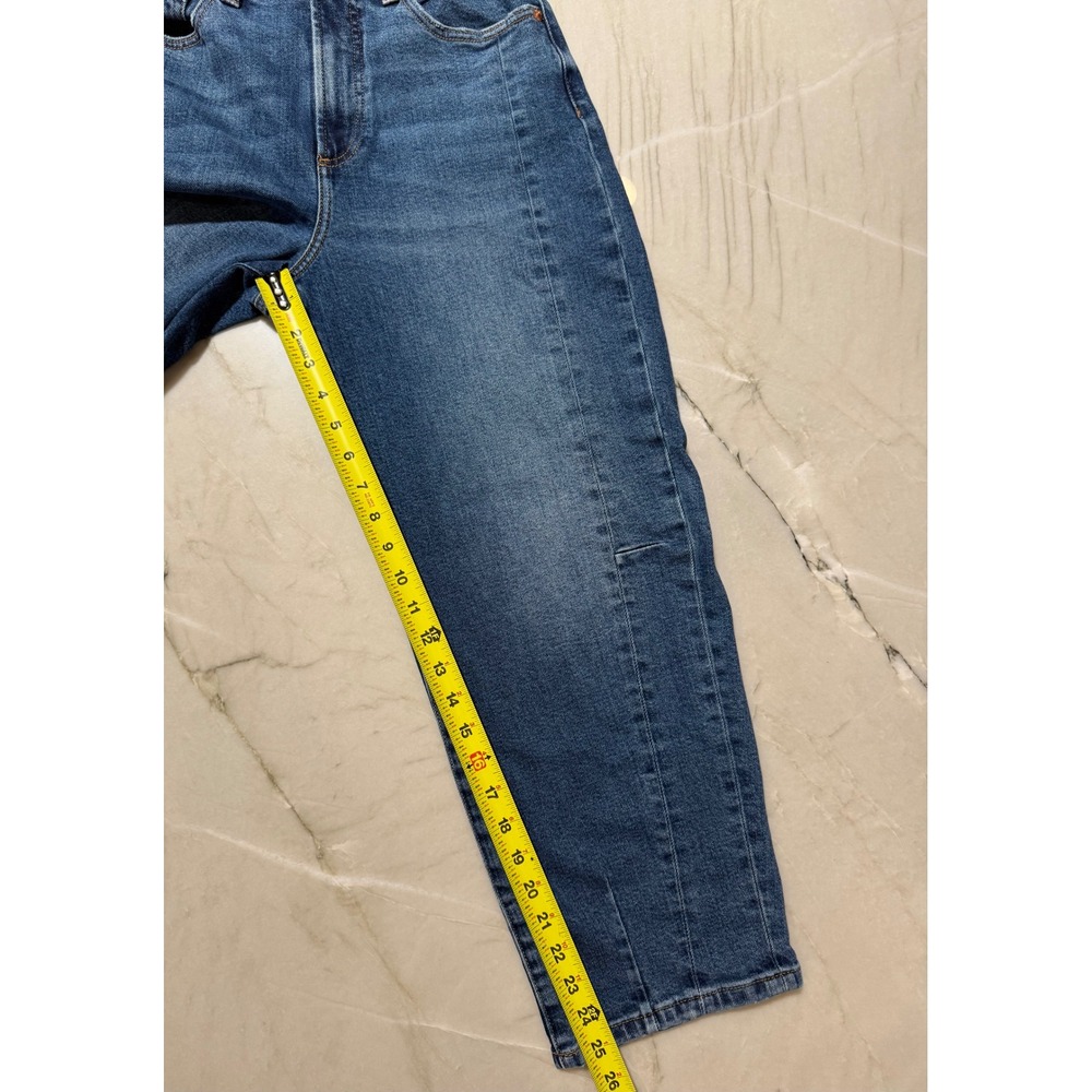 Pistola Womens Eli High Rise Barrel Leg Seam Detail Jeans Medium Wash Size 27 - Picture 5 of 13
